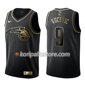 Orlando Magic Nikola Vucevic 9 Nike Musta Golden Edition Miesten Pelipaidat Swingman 